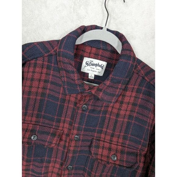 The Stronghold Los Angeles Shacket Jacket Men Sz Large Plaid Heavyweight Pockets - Picture 1 of 7